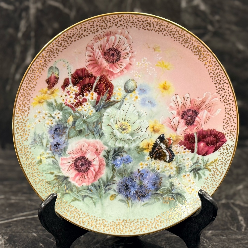 W.L. George “Poppy Pastorale” by Lena Liu Collector Plate